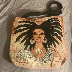 African beauty tote bag